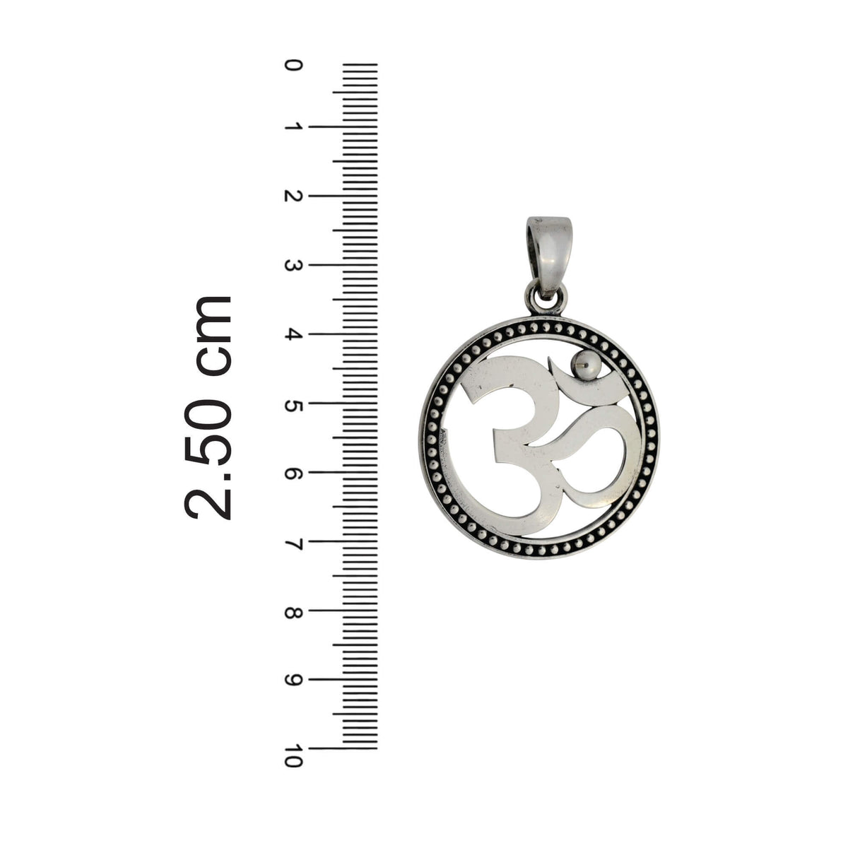 Azita 925 Sterling Silver Om Pendant for Men and Women Without Chain with Certificate of Authenticity and BIS Hallmark