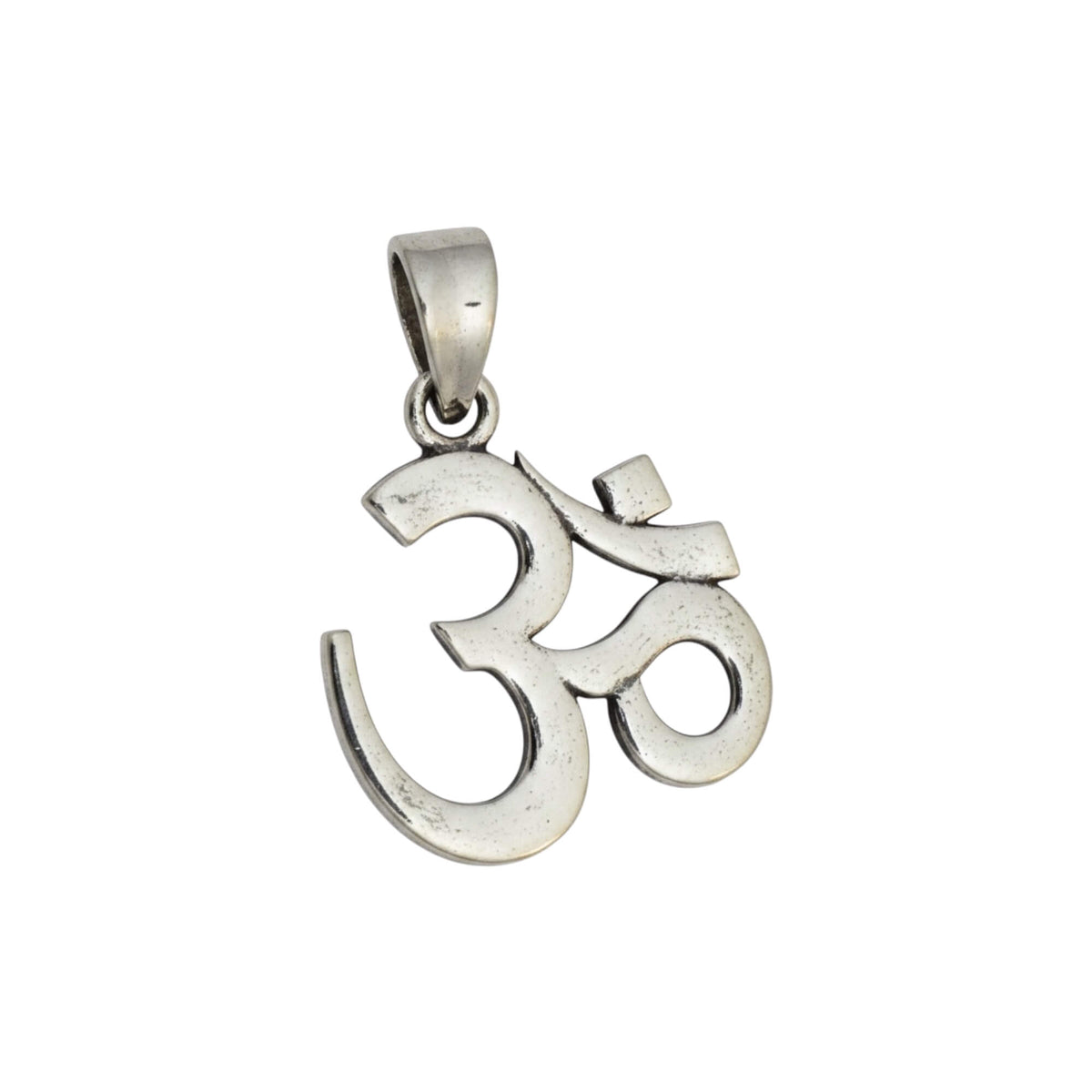 Azita 925 Sterling Silver Simple Om Pendant for Men and Women Without Chain with Certificate of Authenticity and BIS Hallmark