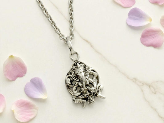 Azita 925 Sterling Silver God Ganesh Pendant large for Men and Women without chain with Certificate Of Authenticity and BIS Hallmark