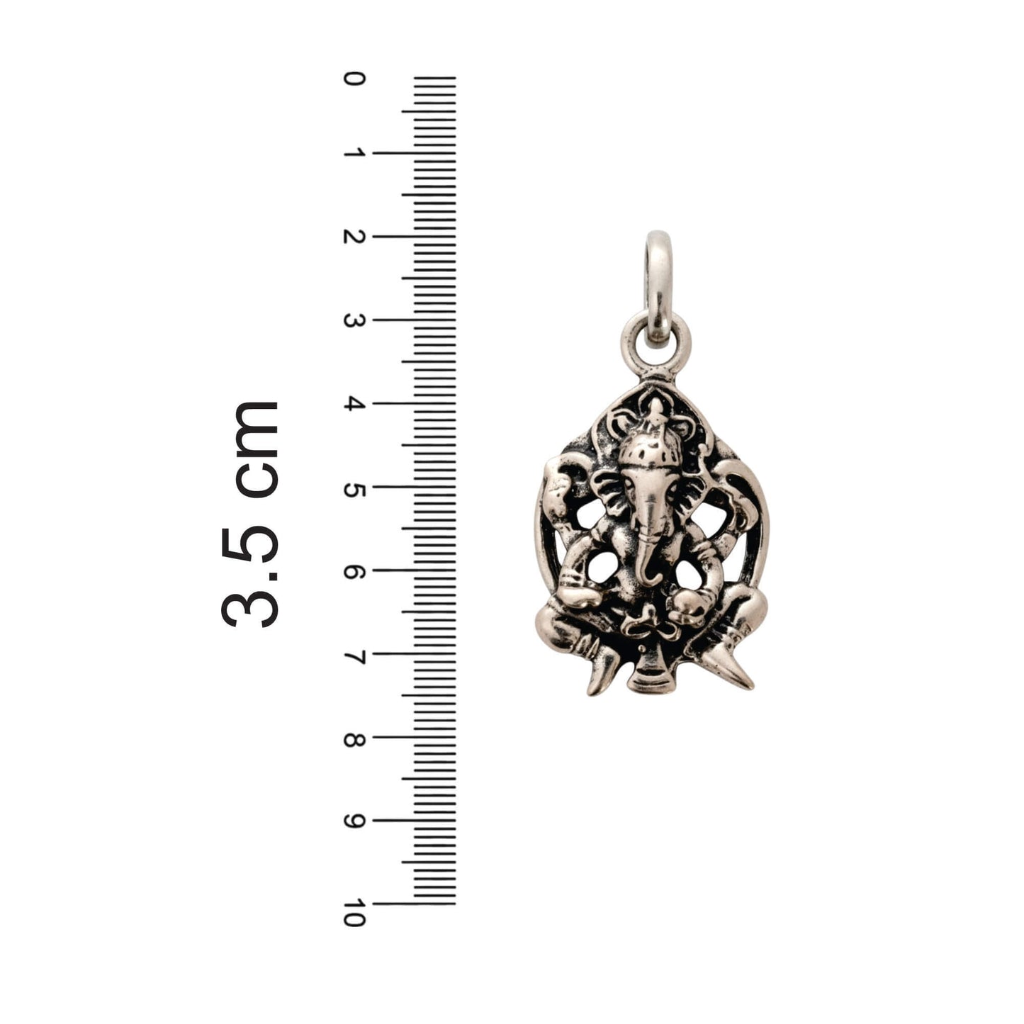 Azita 925 Sterling Silver God Ganesh Pendant large for Men and Women without chain with Certificate Of Authenticity and BIS Hallmark