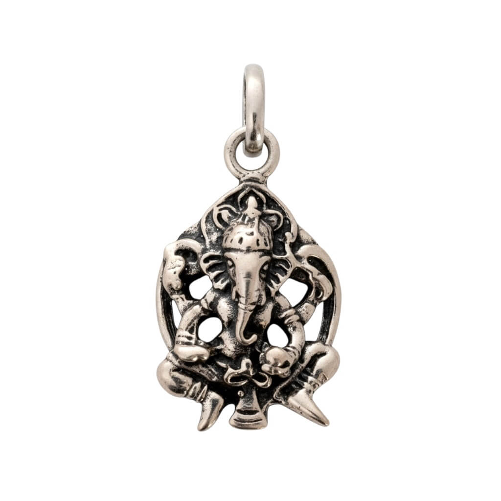 Azita 925 Sterling Silver God Ganesh Pendant large for Men and Women without chain with Certificate Of Authenticity and BIS Hallmark