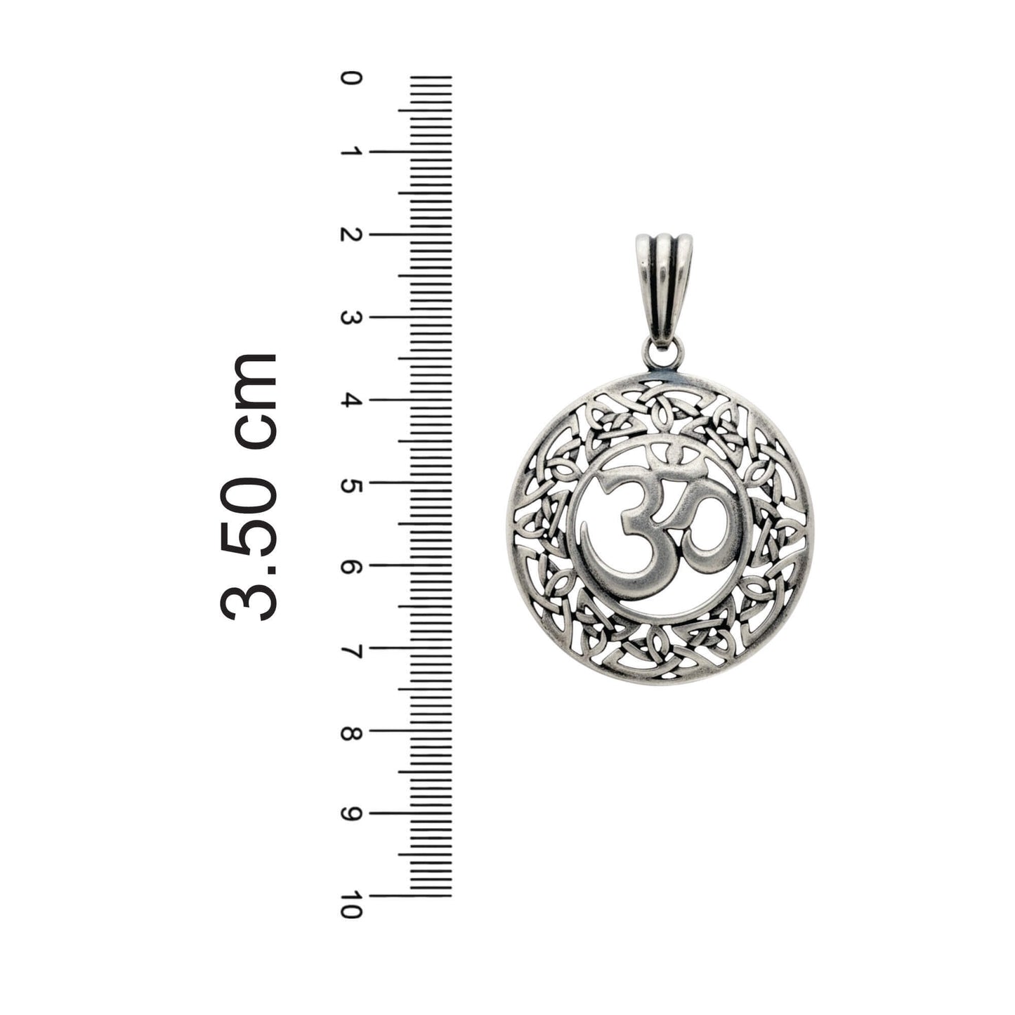 Azita 925 Sterling Silver Om Pendant for Men and Women without chain with Certificate of Authenticity| Serenity Om|