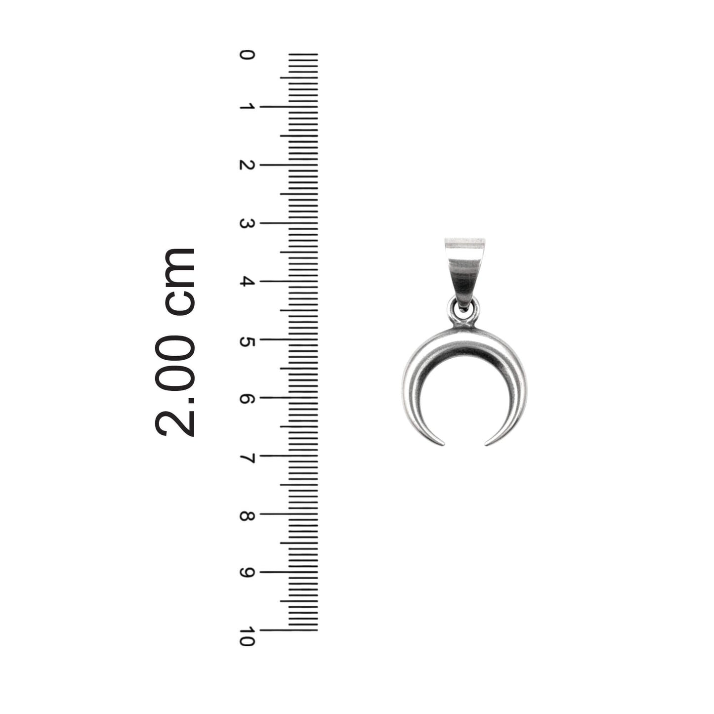 Azita 925 Sterling Silver moon pendant for Girls and Boys without chain with Certificate of Authenticity