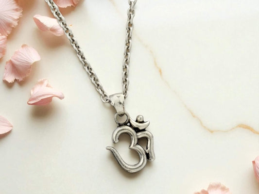 Azita 925 Sterling Silver Religious Om Pendant for Men and Women without chain with Certificate of Authenticity and 925 Stamp