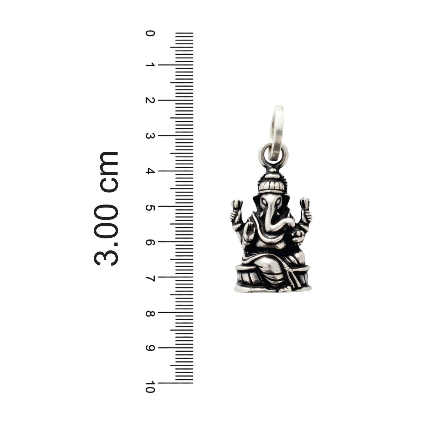 Azita 925 Sterling Silver God Ganesh Pendant for Men and Women without chain with Certificate of Authenticity and 925 Stamp