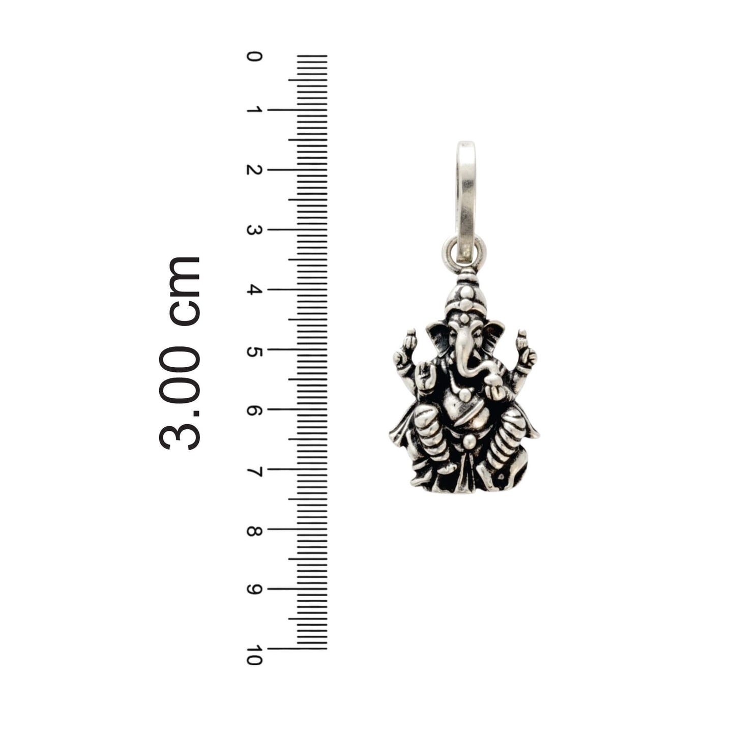 Azita 925 Sterling Silver God Ganesh Pendant for Men and Women without chain with Certificate of Authenticity and 925 Stamp