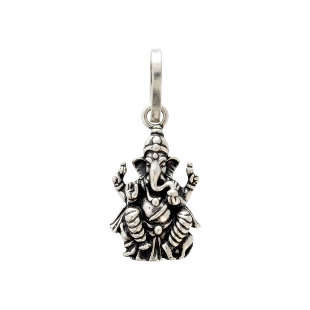 Azita 925 Sterling Silver God Ganesh Pendant for Men and Women without chain with Certificate of Authenticity and 925 Stamp