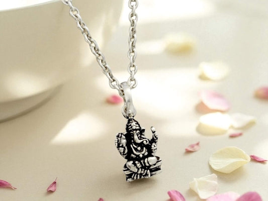 Azita 925 Sterling Silver God Ganesh Pendant for Men and Women without chain with Certificate of Authenticity and 925 Stamp