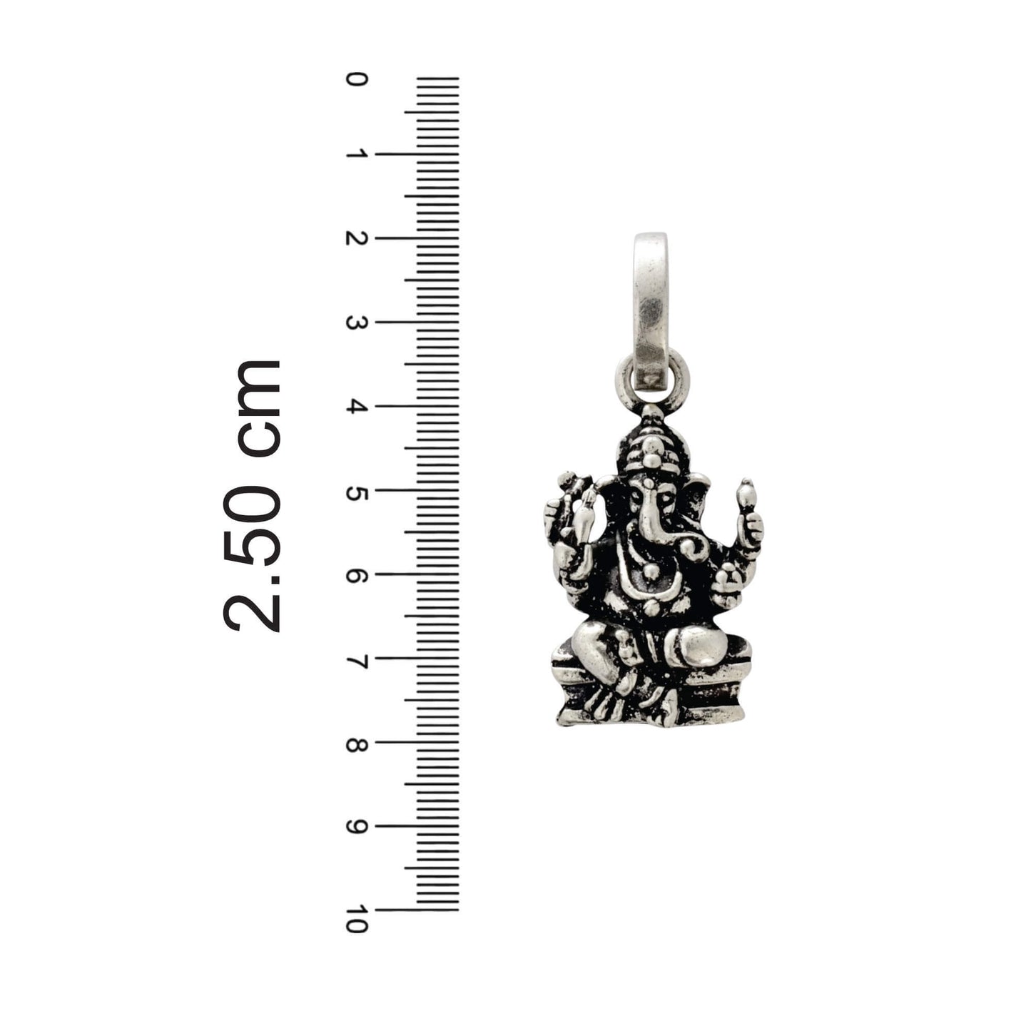Azita 925 Sterling Silver God Ganesh Pendant for Men and Women without chain with Certificate of Authenticity and 925 Stamp