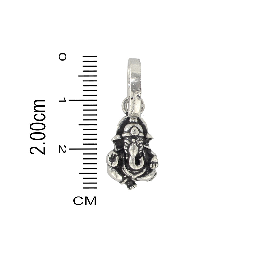 Azita 925 Sterling Silver God Ganesh Pendant for Men and Women without chain with Certificate of Authenticity and 925 Stamp |Vinayaka|