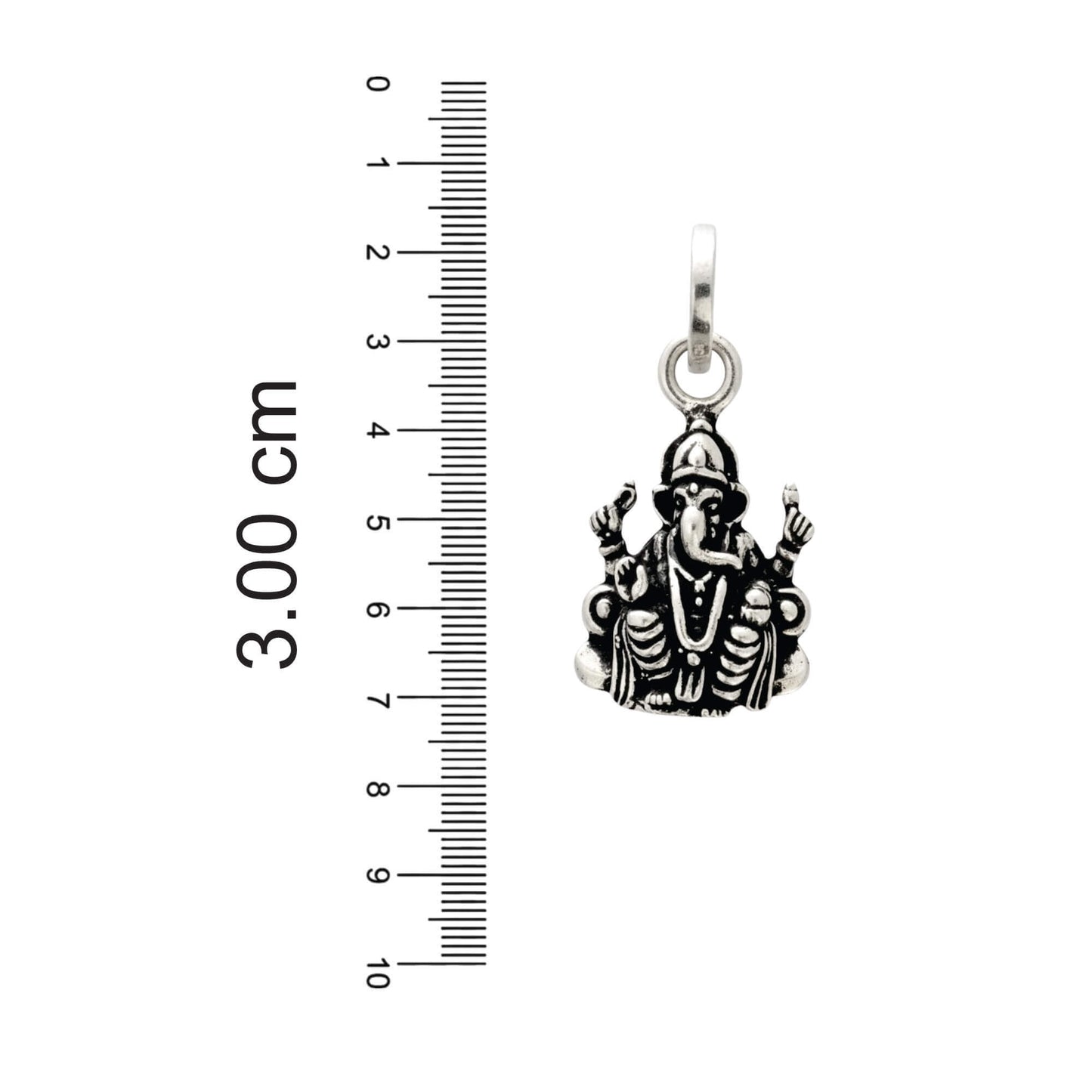 Azita 925 Sterling Silver God Ganesh Pendant for Men and Women without chain with Certificate of Authenticity and 925 Stamp