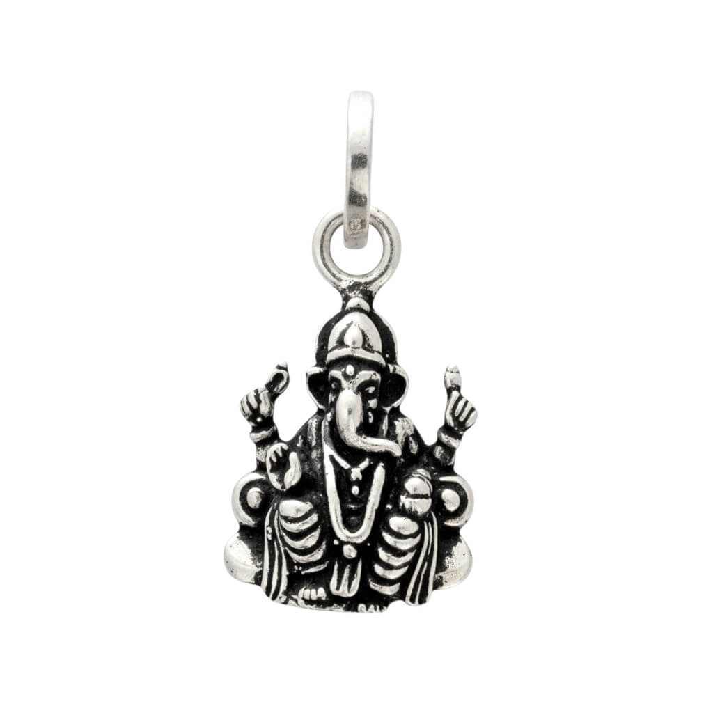 Azita 925 Sterling Silver God Ganesh Pendant for Men and Women without chain with Certificate of Authenticity and 925 Stamp