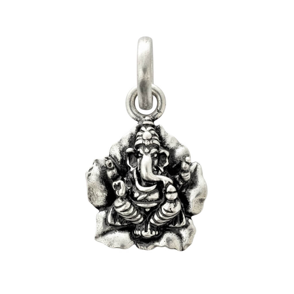 Azita 925 Sterling Silver God Ganesh Pendant for Men and Women without chain with Certificate of Authenticity and 925 Stamp.