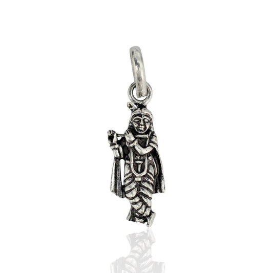 Azita 925 Sterling Silver God Krishna Pendant for Men and Women without chain with Certificate of Authenticity and 925 Stamp