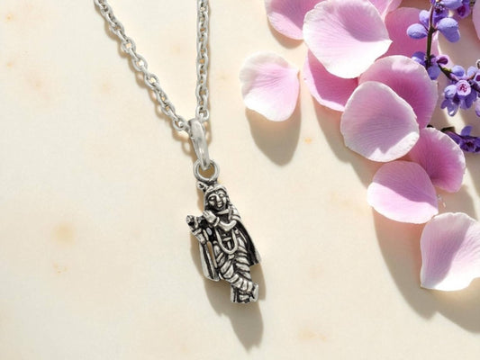 Azita 925 Sterling Silver God Krishna Pendant for Men and Women without chain with Certificate of Authenticity and 925 Stamp