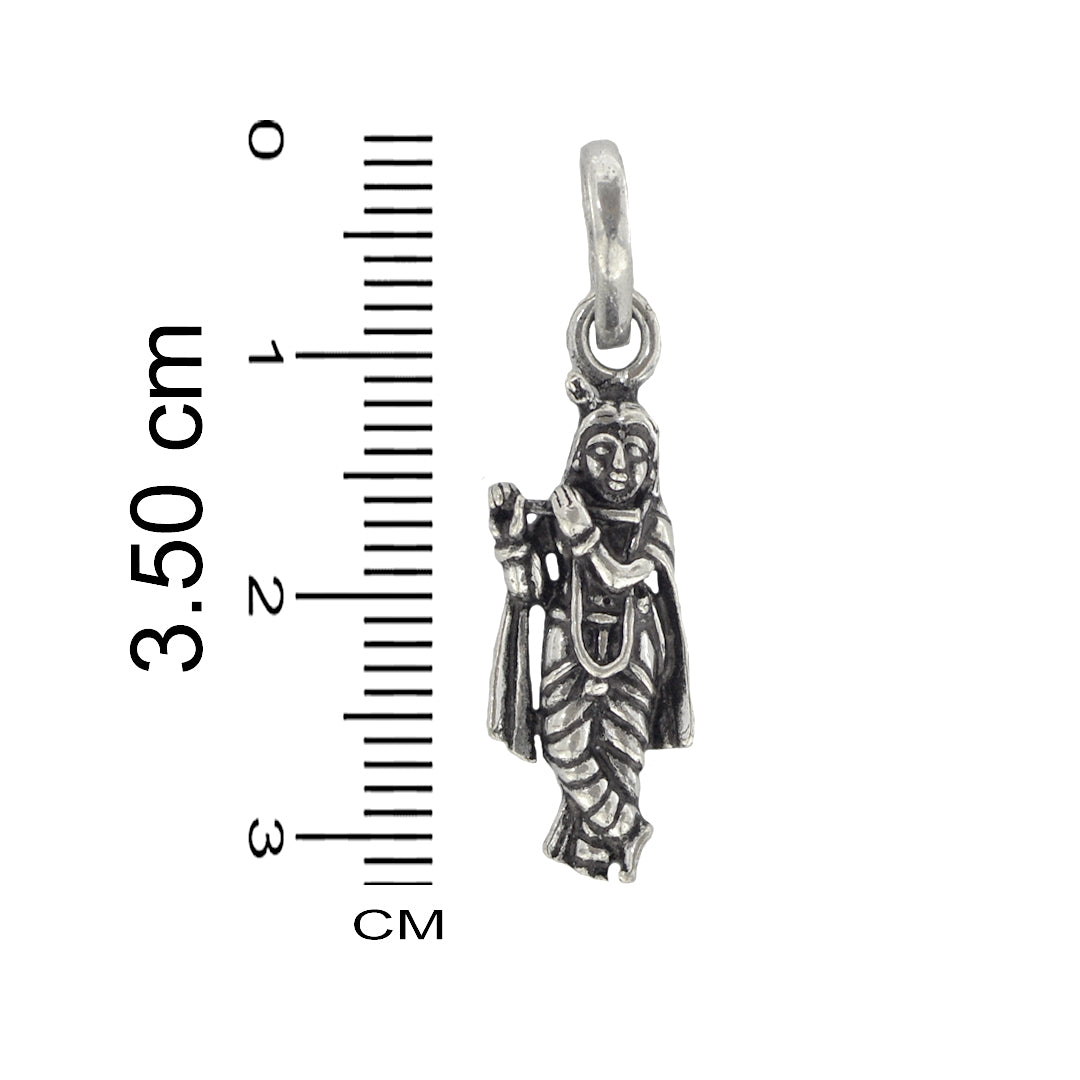 Azita 925 Sterling Silver God Krishna Pendant for Men and Women without chain with Certificate of Authenticity and 925 Stamp