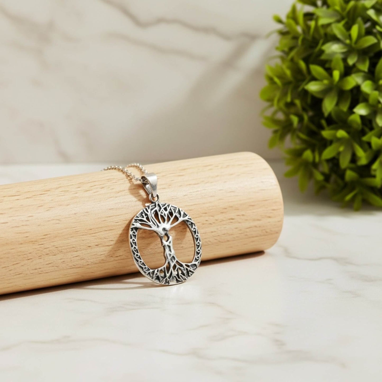 Azita 925 Sterling Silver Man and women embraced in “Tree of life” Pendant for Men and Women without chain with Certificate of Authenticity and 925 Stamp