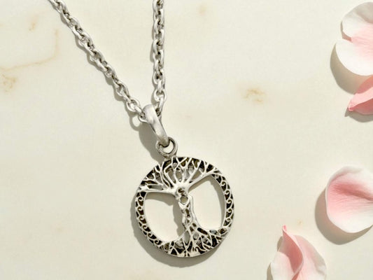 Azita 925 Sterling Silver Man and women embraced in “Tree of life” Pendant for Men and Women without chain with Certificate of Authenticity and 925 Stamp