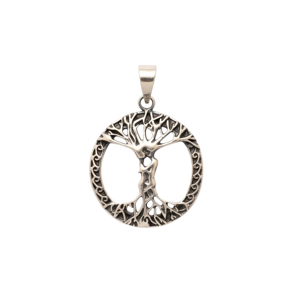 Azita 925 Sterling Silver Man and women embraced in “Tree of life” Pendant for Men and Women without chain with Certificate of Authenticity and 925 Stamp