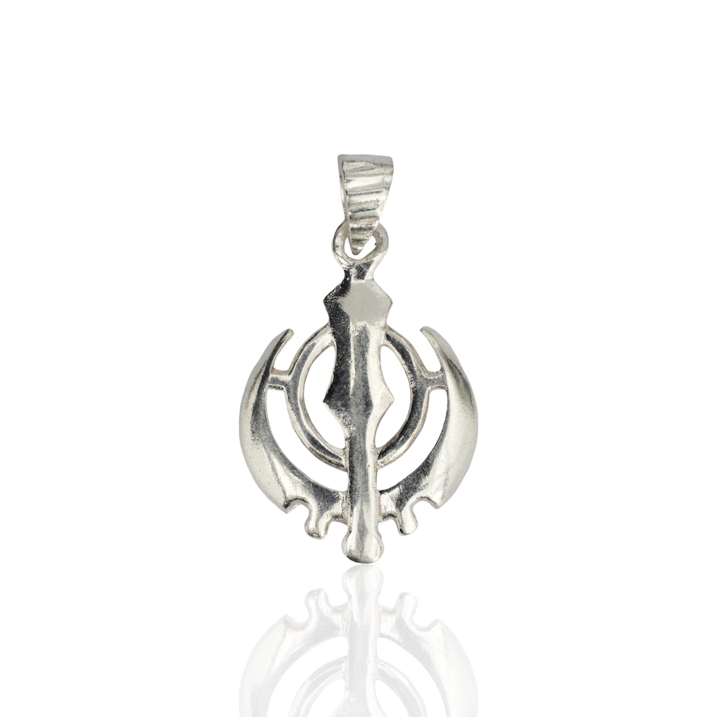 Azita 925 Sterling Silver Sikhism Khanda/khalsa pendant for Men and Women without chain with Certificate of Authenticity and 925 Stamp