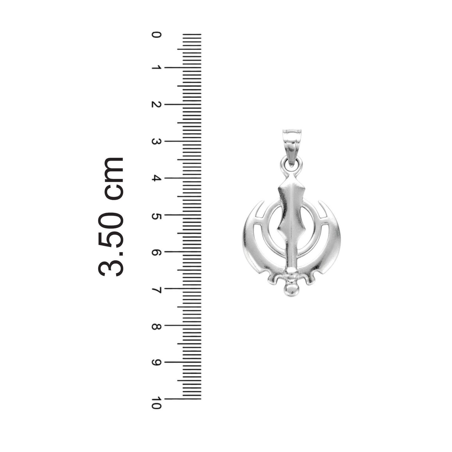 Azita 925 Sterling Silver Sikhism Khanda/khalsa pendant for Men and Women without chain with Certificate of Authenticity and 925 Stamp