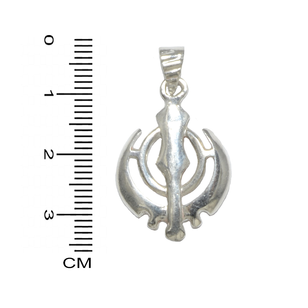 Azita 925 Sterling Silver Sikhism Khanda/khalsa pendant for Men and Women without chain with Certificate of Authenticity and 925 Stamp