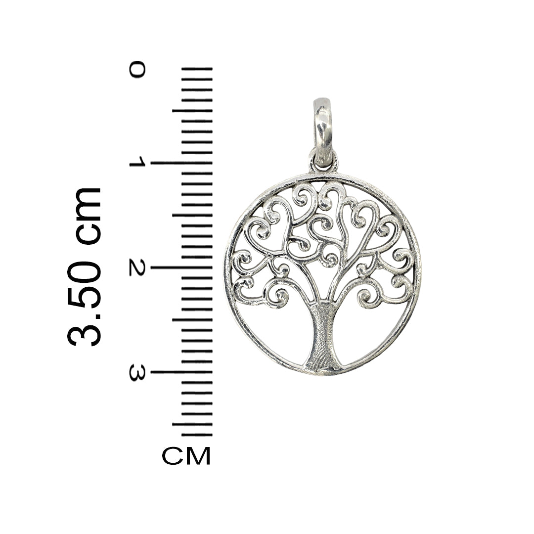 Azita 925 Sterling Silver Tree of life Pendant for Men and Women without chain with Certificate of Authenticity and 925 Stamp