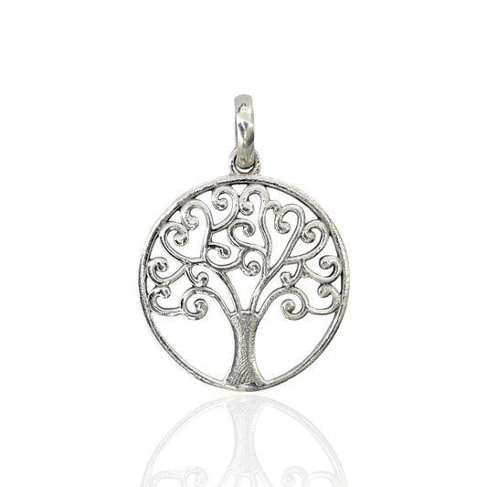 Azita 925 Sterling Silver Tree of life Pendant for Men and Women without chain with Certificate of Authenticity and 925 Stamp