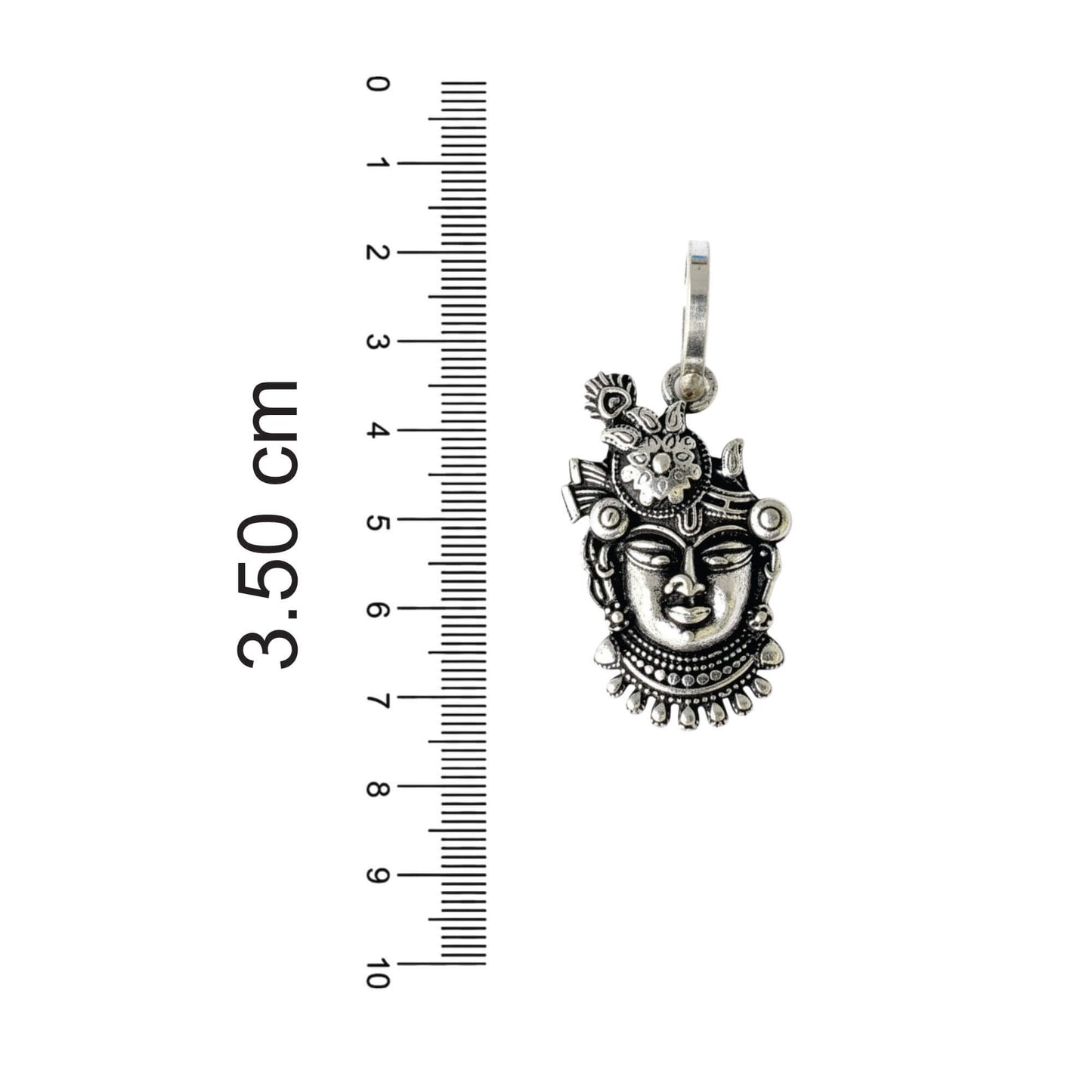 Azita 925 Sterling Silver God Krishna Pendant for Men and Women without chain with Certificate of Authenticity| Dwarkadhish ji|