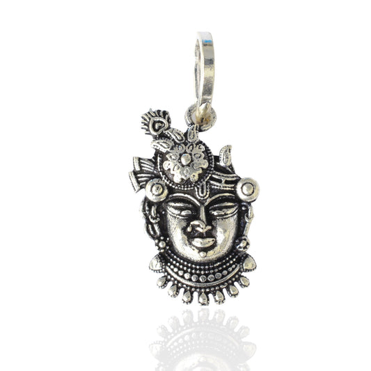 Azita 925 Sterling Silver God Krishna Pendant for Men and Women without chain with Certificate of Authenticity| Dwarkadhish ji|