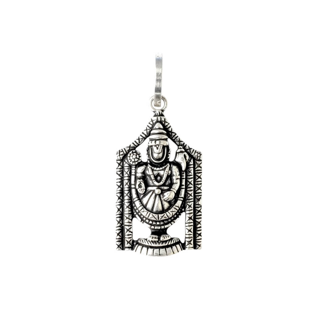 Azita 925 Sterling Silver God Tirupati Bala Ji Pendant for Men and Women without chain with Certificate Of Authenticity