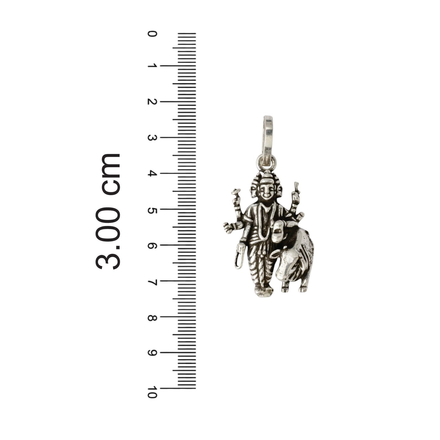 Azita 925 Sterling Silver God Tridev (Bhrama, Vishu, Shiv) Pendant for Men and Women without chain with Certificate of Authenticity.
