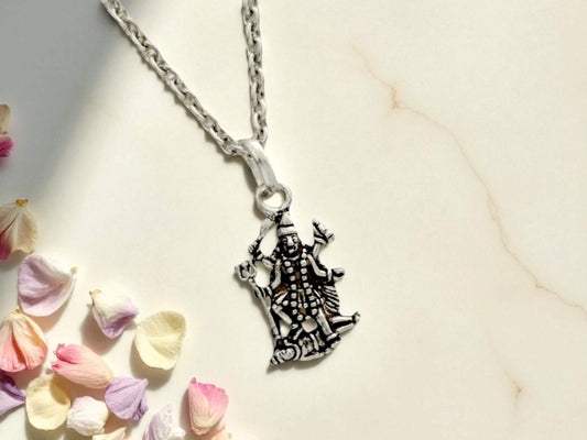 Azita 925 Sterling Silver God Goddess Maa Kali Pendant for Men and Women without chain with Certificate of Authenticity and BIS Hallmark.
