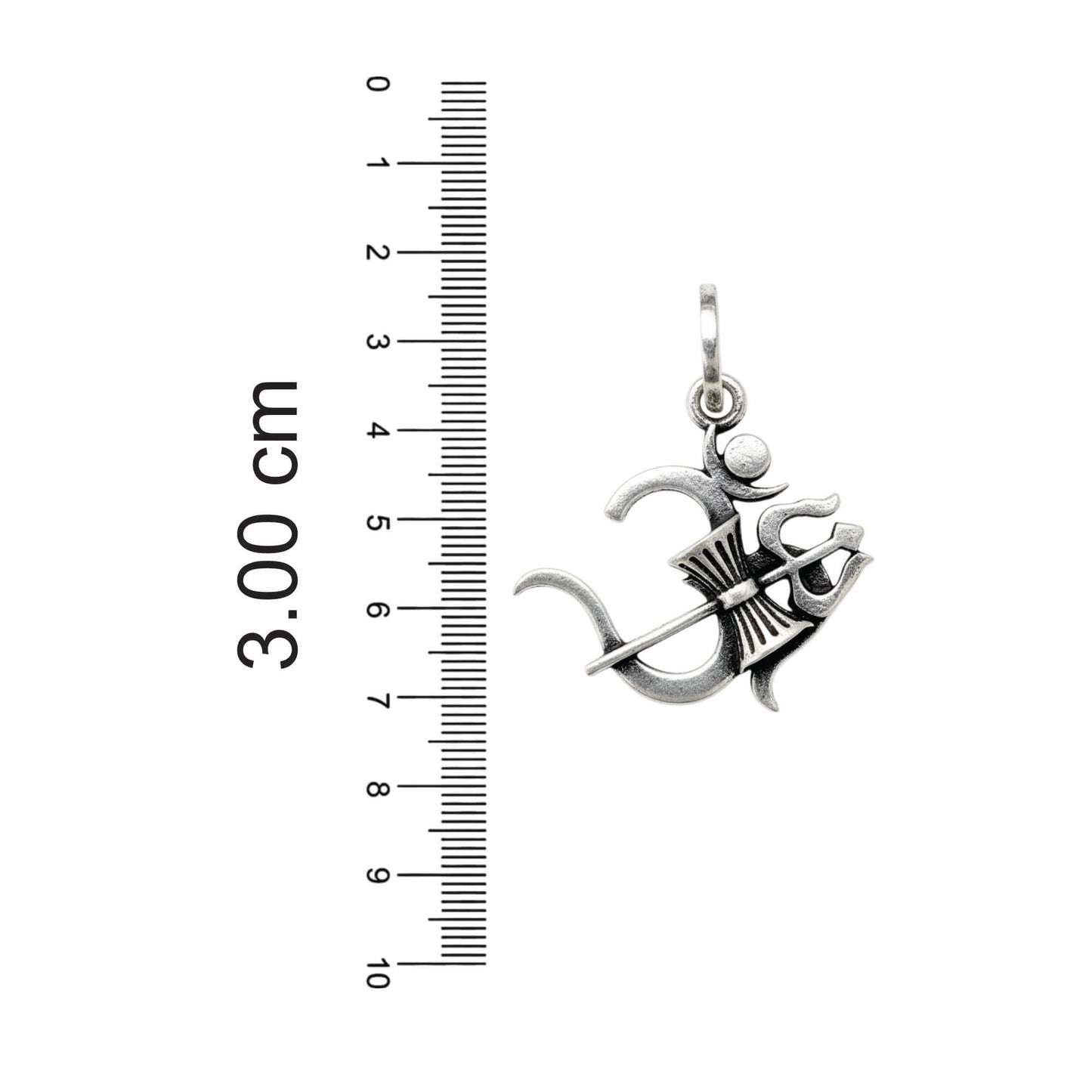 Azita 925 Sterling Silver Om Pendant for Men and Women | Om with shiv trishul| without chain| with Certificate of Authenticity and 925 Stamp.