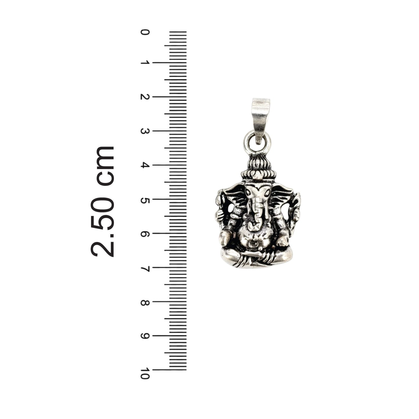 Azita 925 Sterling Silver God Ganesh Pendant for Men and Women |Bheema| without chain with Certificate of Authenticity and 925 Stamp