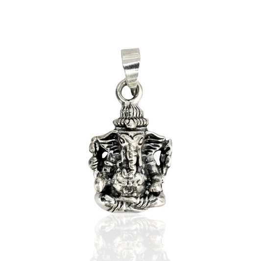 Azita 925 Sterling Silver God Ganesh Pendant for Men and Women |Bheema| without chain with Certificate of Authenticity and 925 Stamp