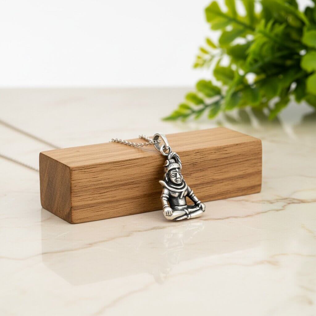 Azita 925 Sterling Silver God Shivji Pendant for Men and Women |Bholenath| without chain with Certificate of Authenticity and 925 Stamp