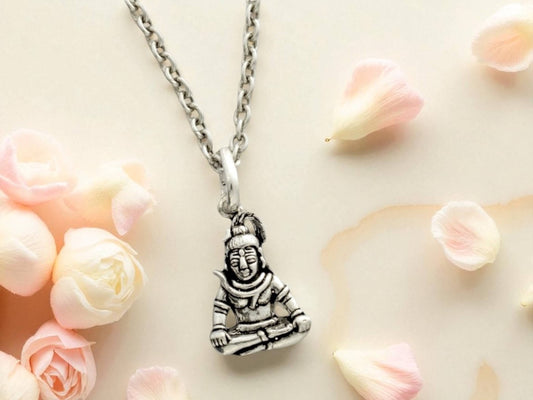 Azita 925 Sterling Silver God Shivji Pendant for Men and Women |Bholenath| without chain with Certificate of Authenticity and 925 Stamp