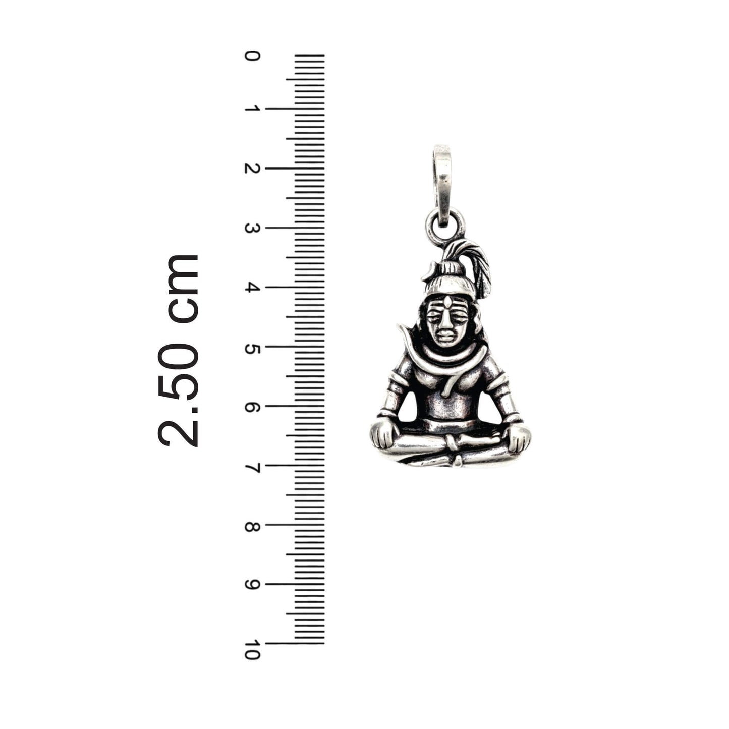 Azita 925 Sterling Silver God Shivji Pendant for Men and Women |Bholenath| without chain with Certificate of Authenticity and 925 Stamp