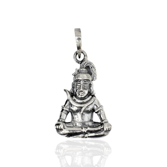 Azita 925 Sterling Silver God Shivji Pendant for Men and Women |Bholenath| without chain with Certificate of Authenticity and 925 Stamp