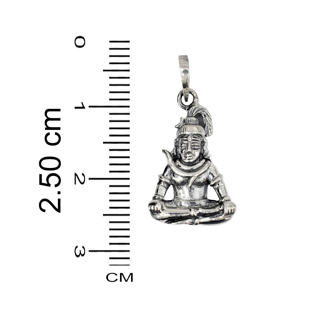 Azita 925 Sterling Silver God Shivji Pendant for Men and Women |Bholenath| without chain with Certificate of Authenticity and 925 Stamp