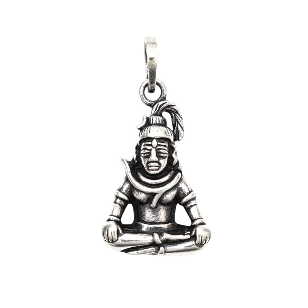 Azita 925 Sterling Silver God Shivji Pendant for Men and Women |Bholenath| without chain with Certificate of Authenticity and 925 Stamp