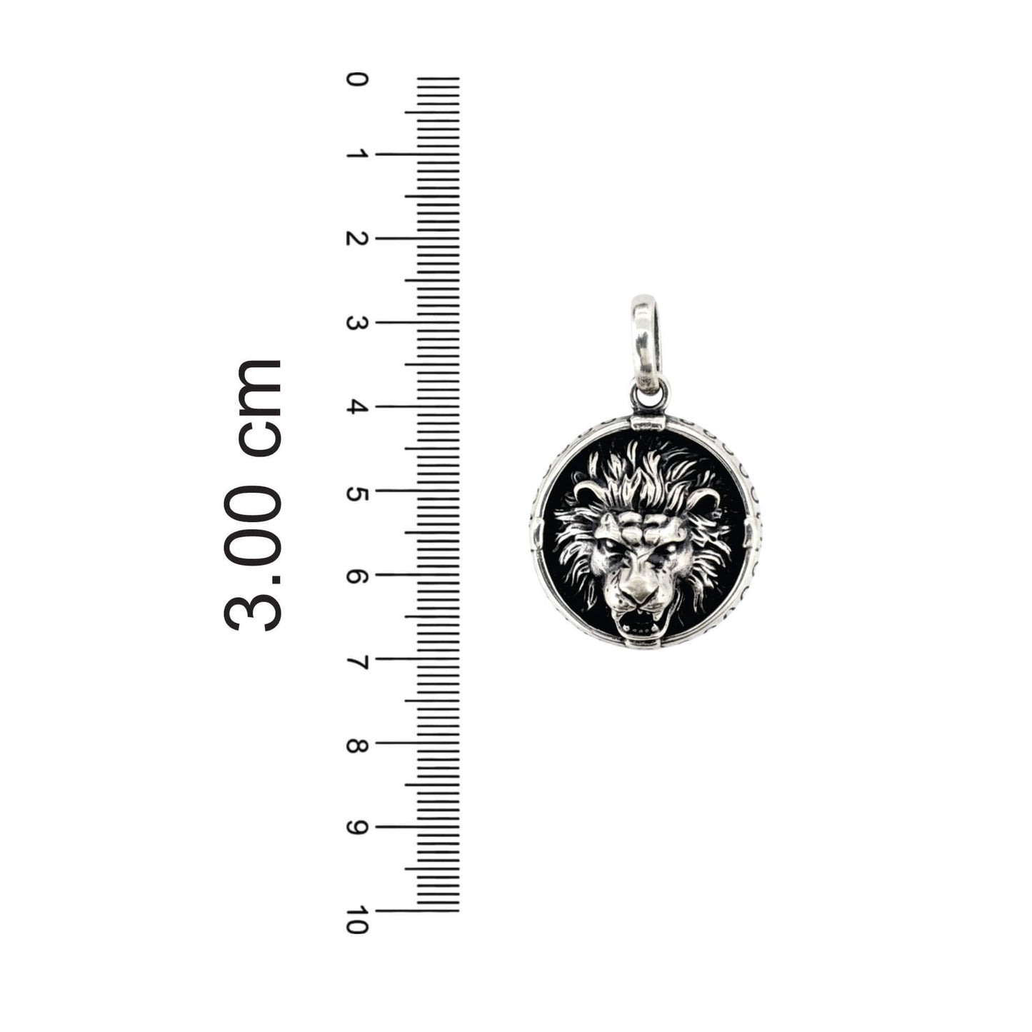 Azita 925 Sterling Silver Lion Face Pendant for Men and Women without chain with Certificate of Authenticity and 925 Stamp