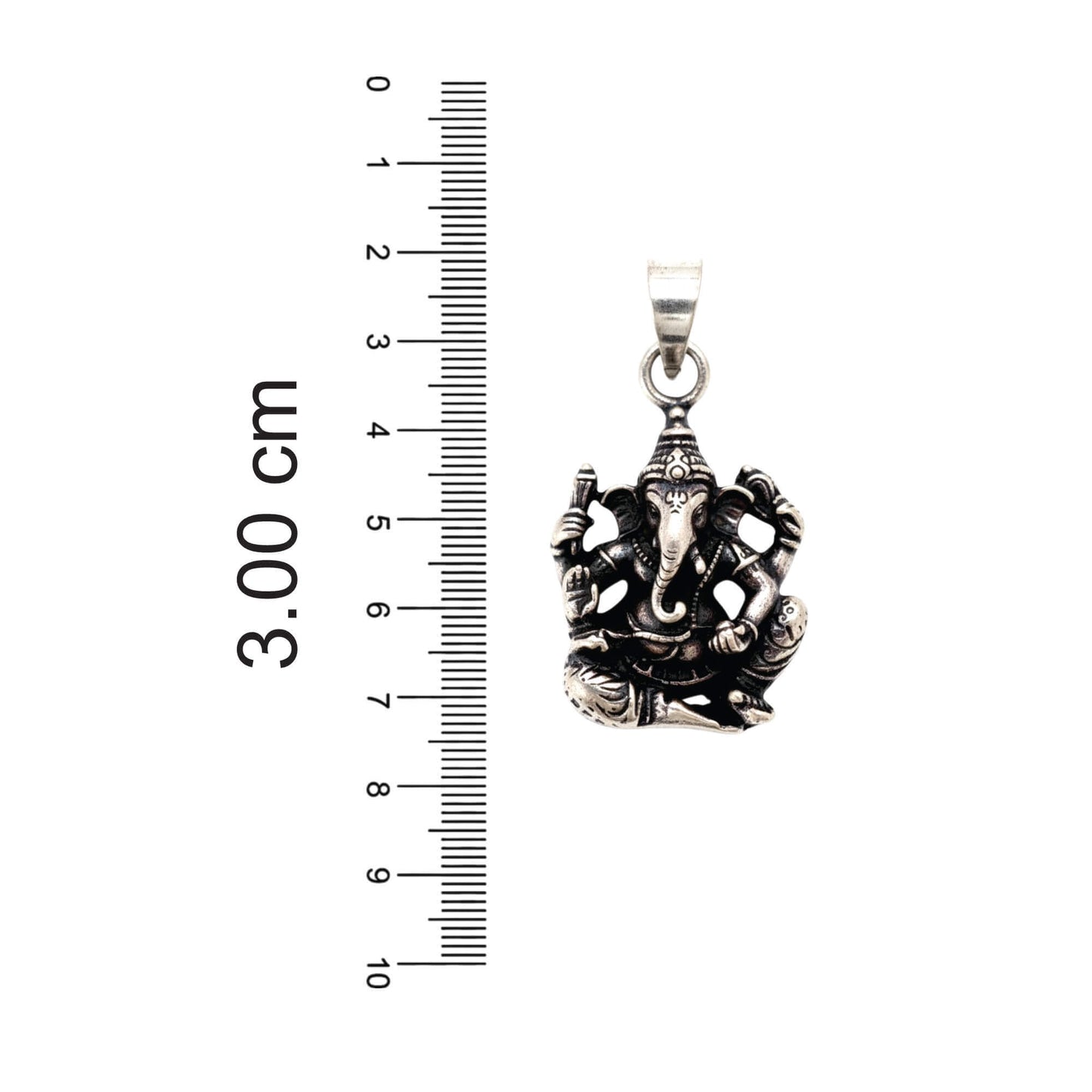 Azita 925 Sterling Silver God Ganesh Pendant for Men and Women |Omkara| without chain with Certificate of Authenticity and 925 Stamp