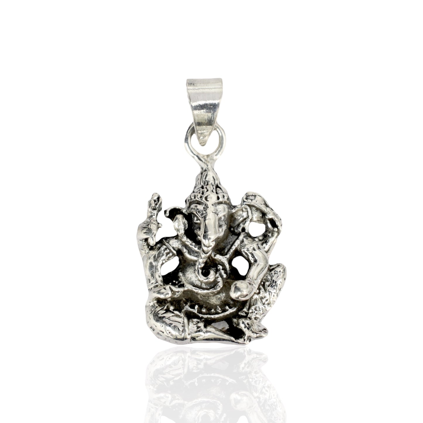 Azita 925 Sterling Silver God Ganesh Pendant for Men and Women |Omkara| without chain with Certificate of Authenticity and 925 Stamp