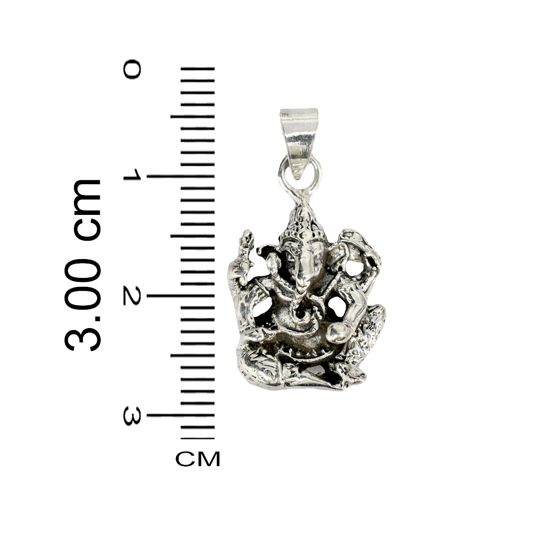 Azita 925 Sterling Silver God Ganesh Pendant for Men and Women |Omkara| without chain with Certificate of Authenticity and 925 Stamp