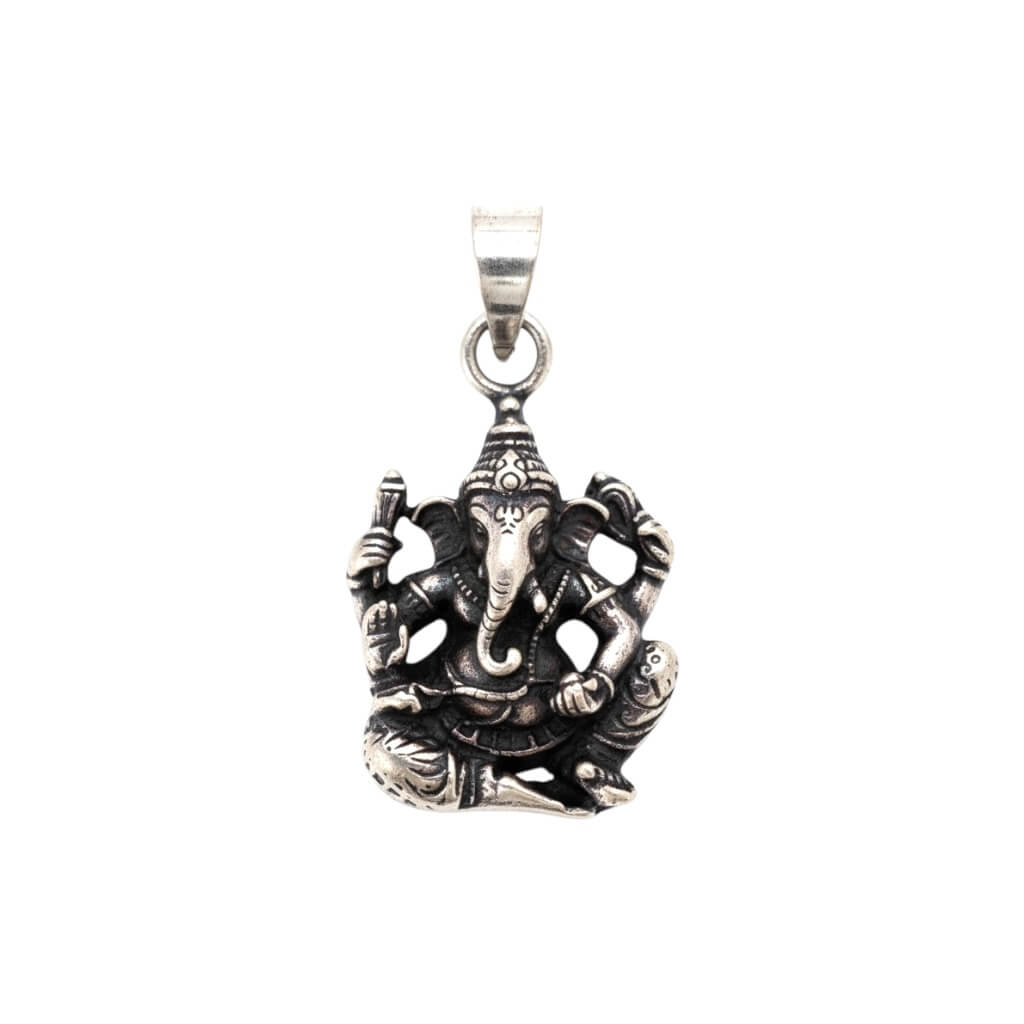 Azita 925 Sterling Silver God Ganesh Pendant for Men and Women |Omkara| without chain with Certificate of Authenticity and 925 Stamp