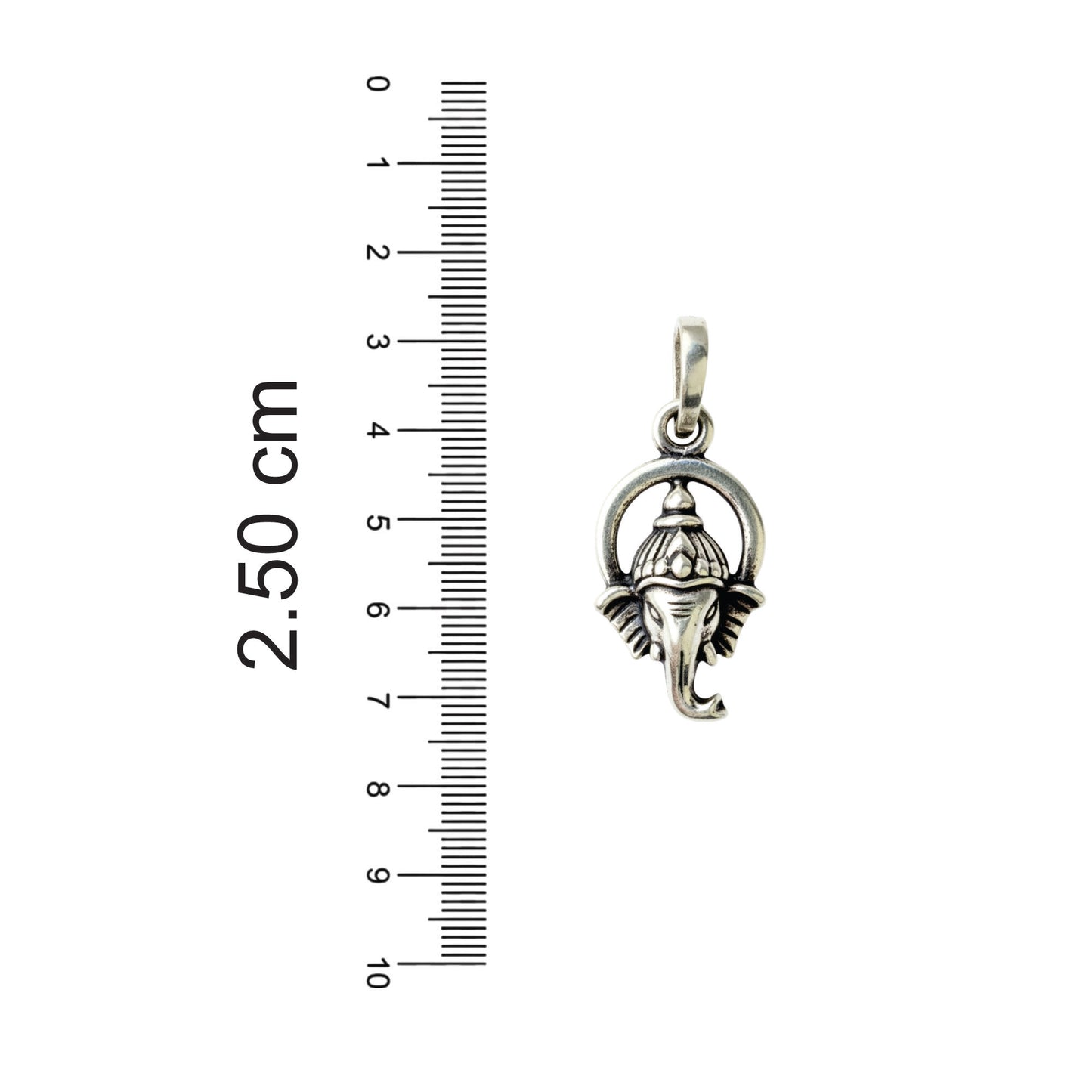 Azita 925 Sterling Silver God Ganesh Pendant for Men and Women| Ganesh Face| Without Chain| With Certificate of Authenticity and 925 Stamp.