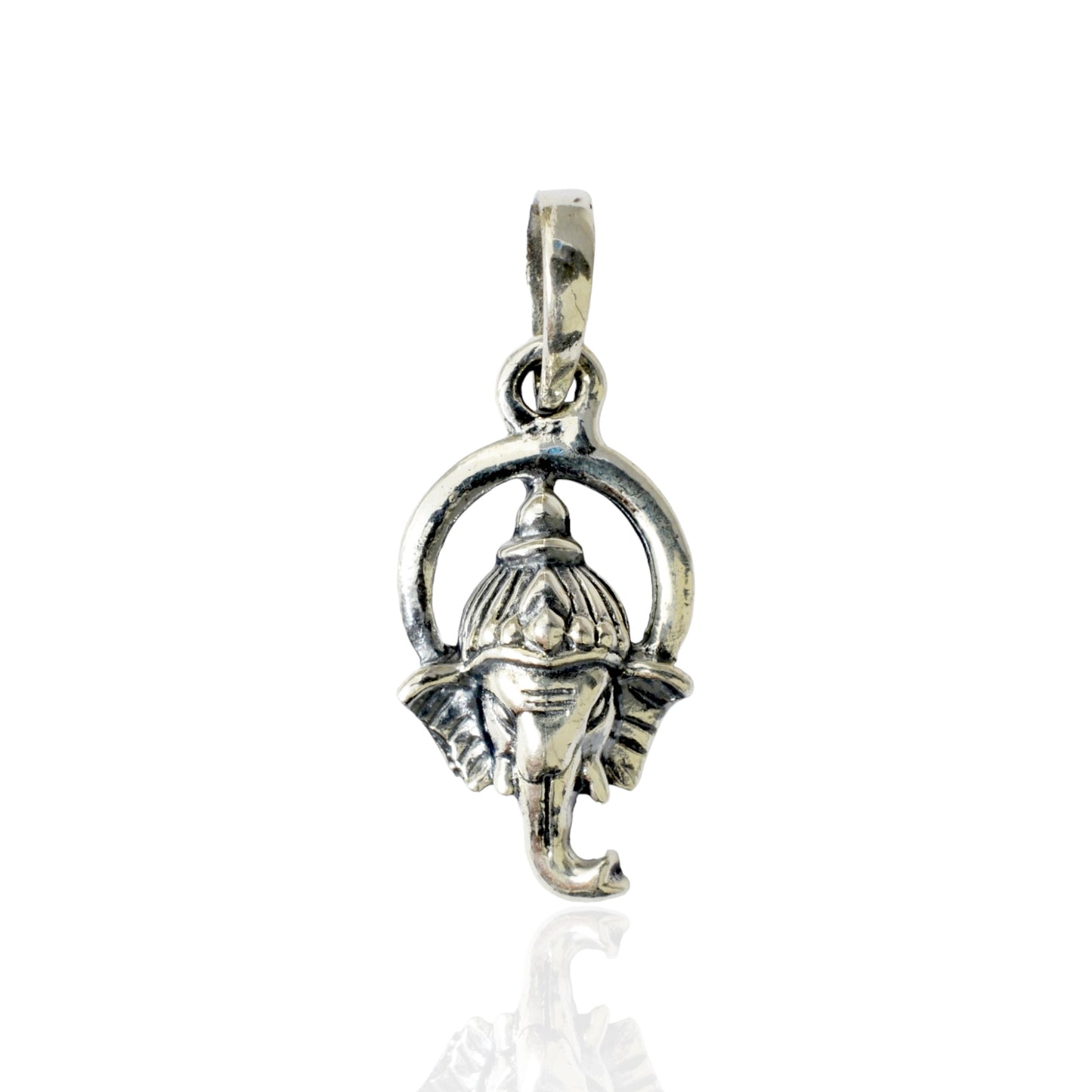 Azita 925 Sterling Silver God Ganesh Pendant for Men and Women| Ganesh Face| Without Chain| With Certificate of Authenticity and 925 Stamp.