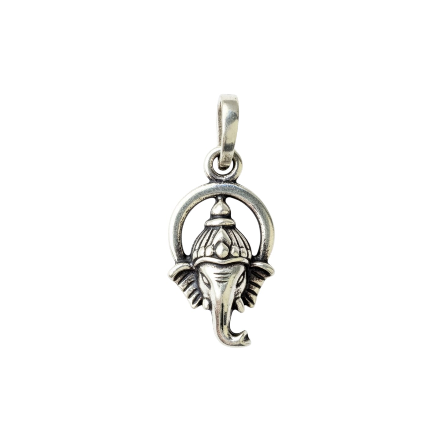 Azita 925 Sterling Silver God Ganesh Pendant for Men and Women| Ganesh Face| Without Chain| With Certificate of Authenticity and 925 Stamp.